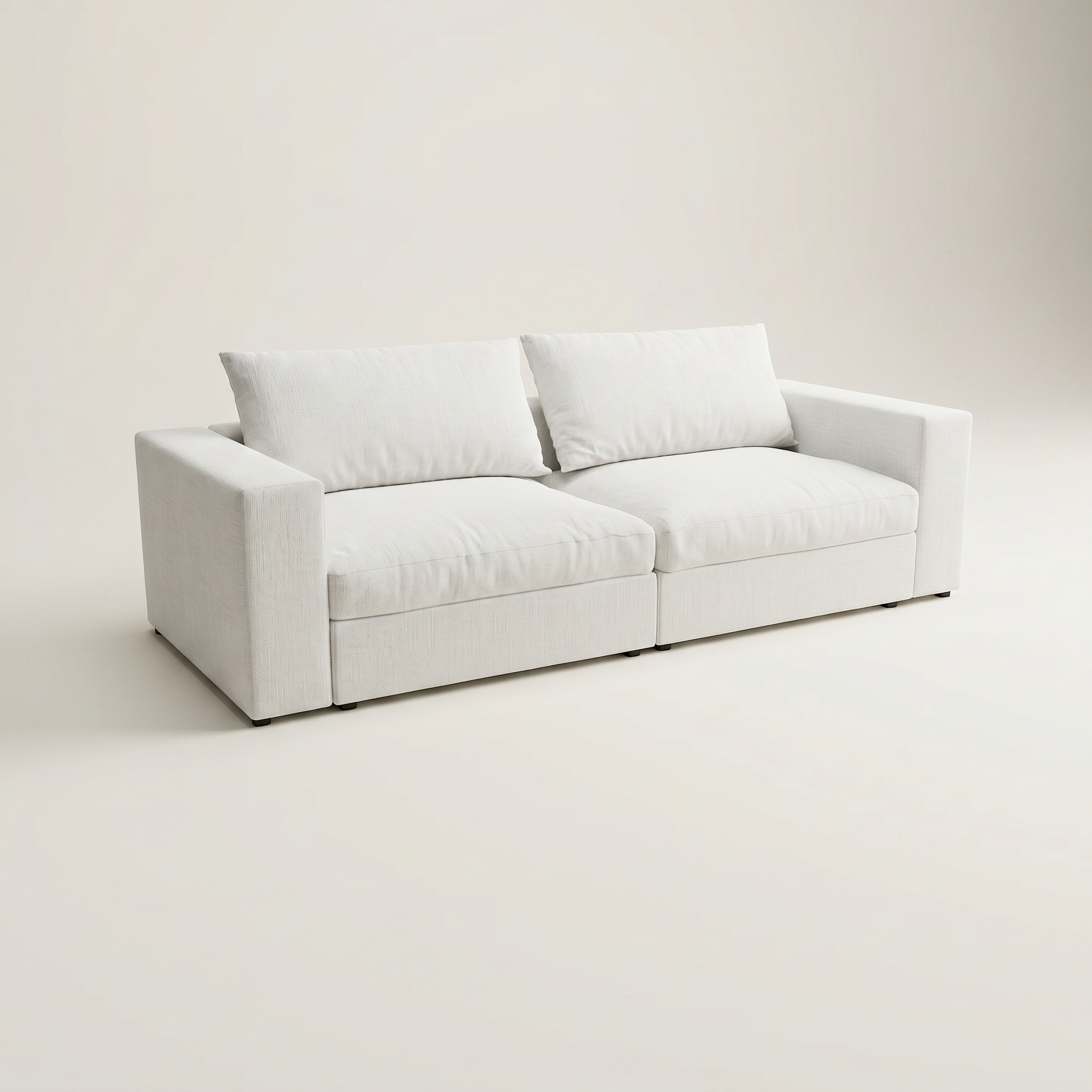 Flayr Sofa 4-Sitzer Webstoff Weiß