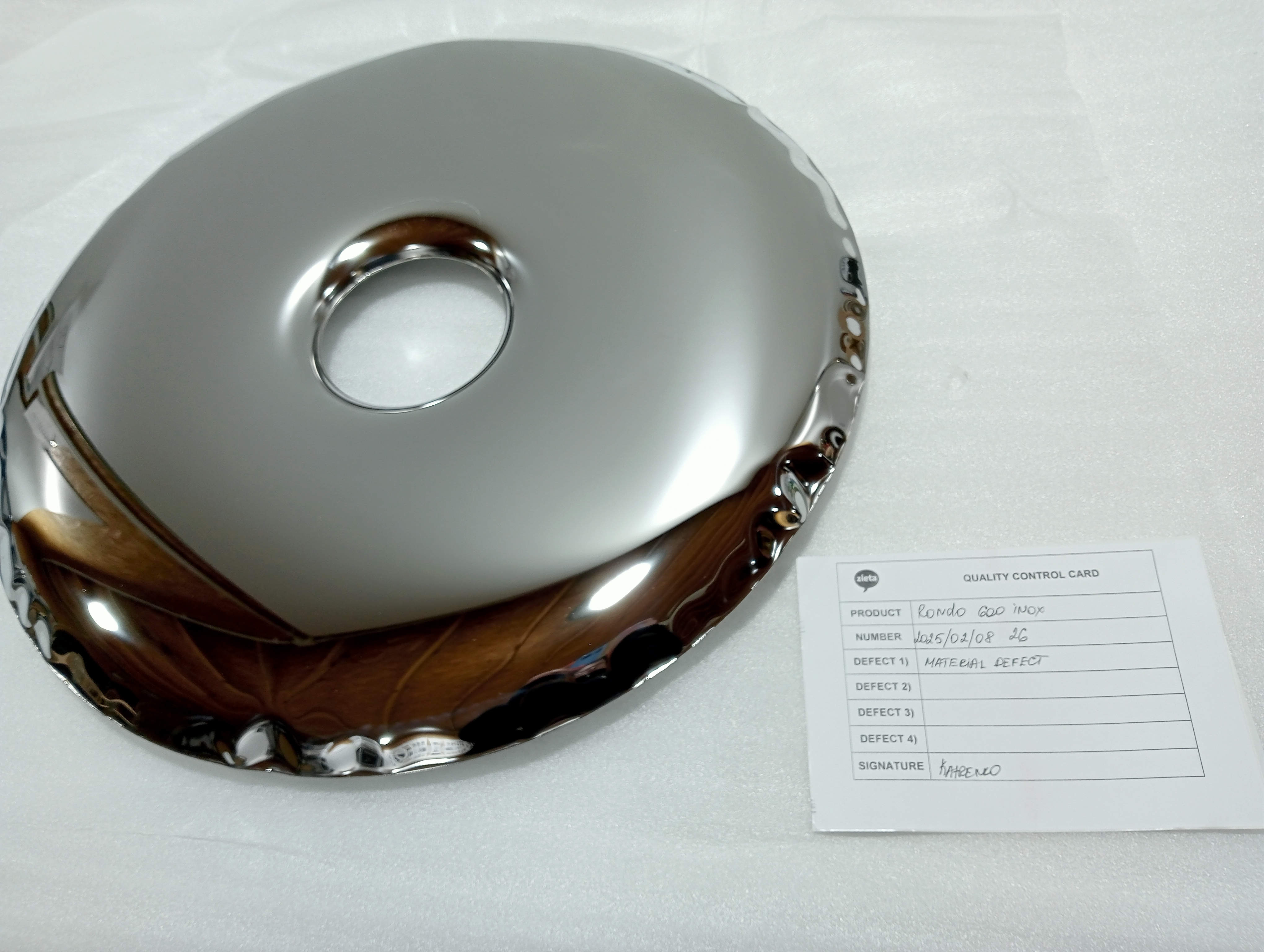 Rondo Spiegel 600 Edelstahl Inox Poliert Silber