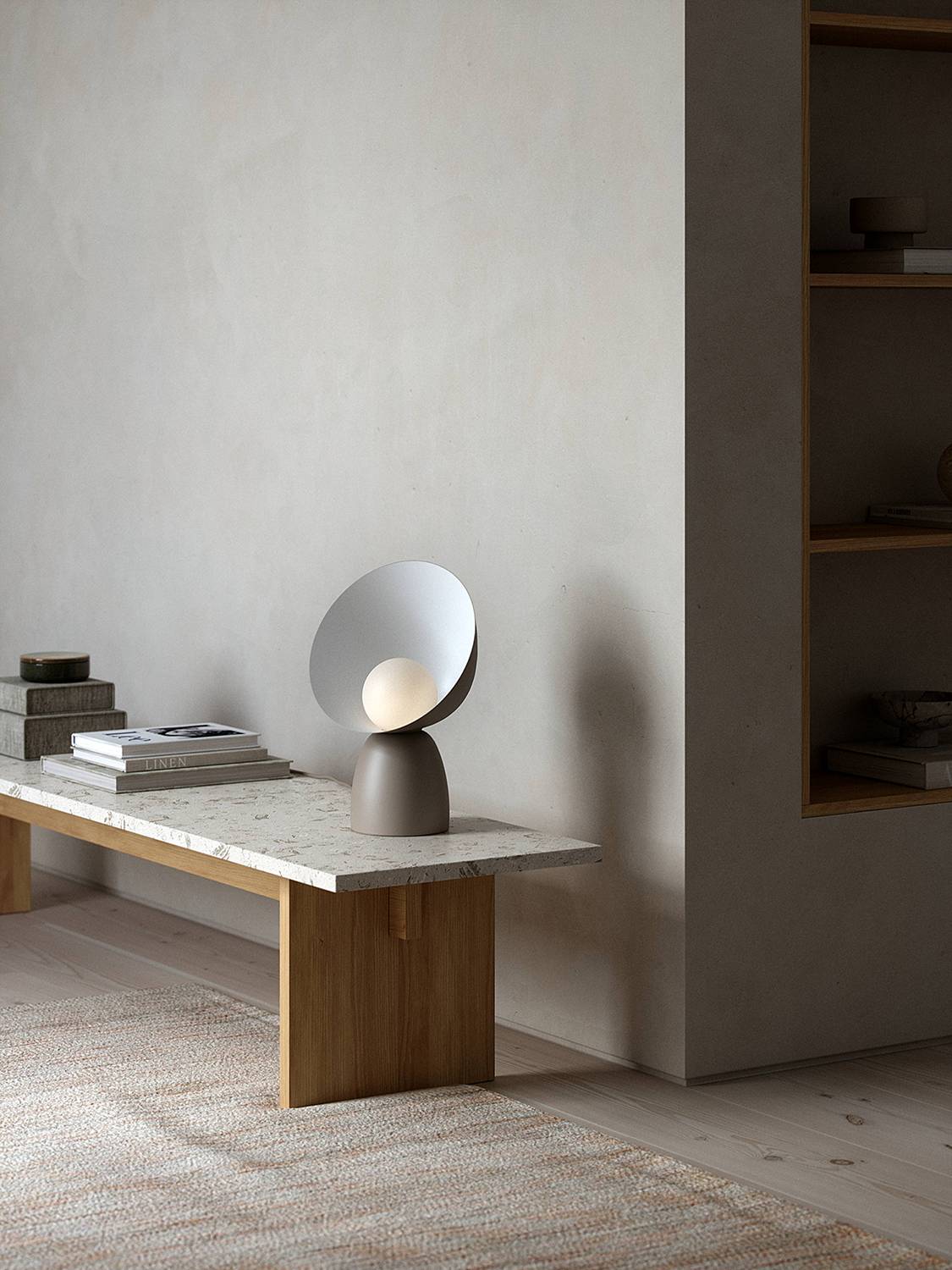 Tischleuchte Hello 1-Flammig Taupe