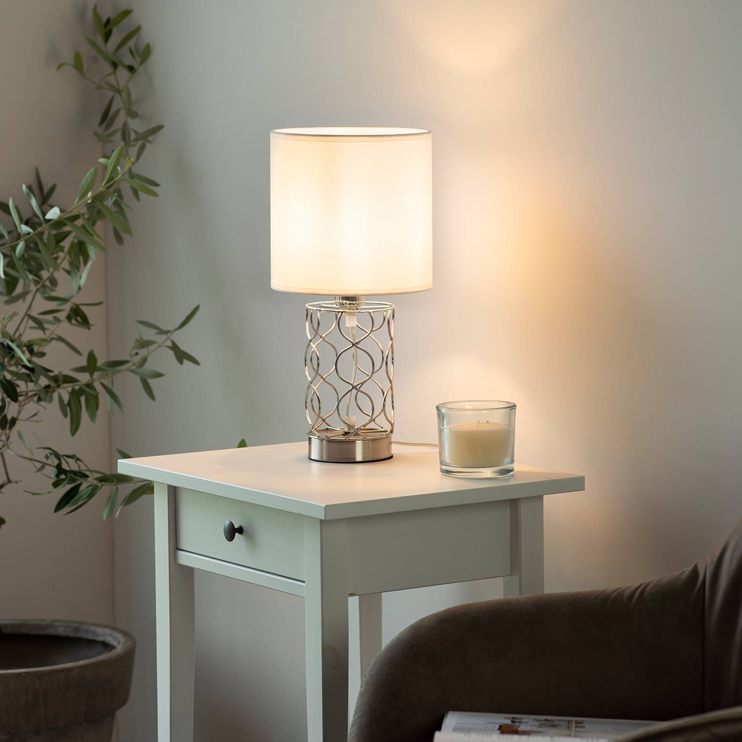 Deva table lamp fabric iron 1-light