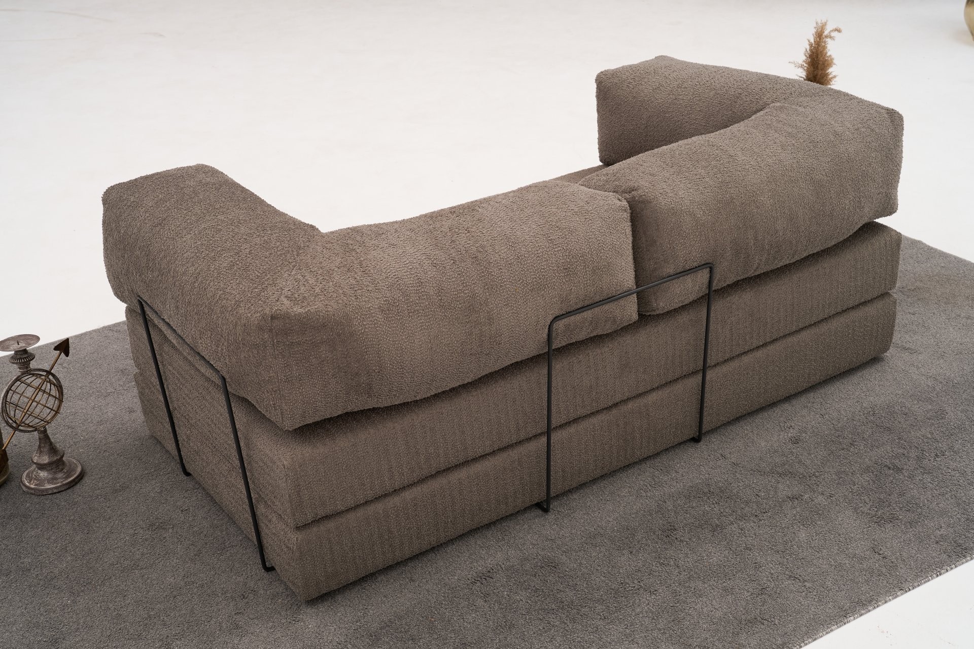 Comfort Schlafsofa 2-Sitzer Grau