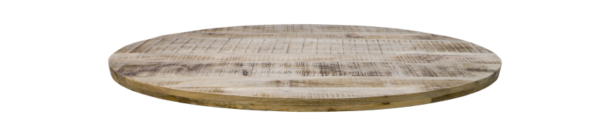 Ovale Portland Tischplatte Mangoholz