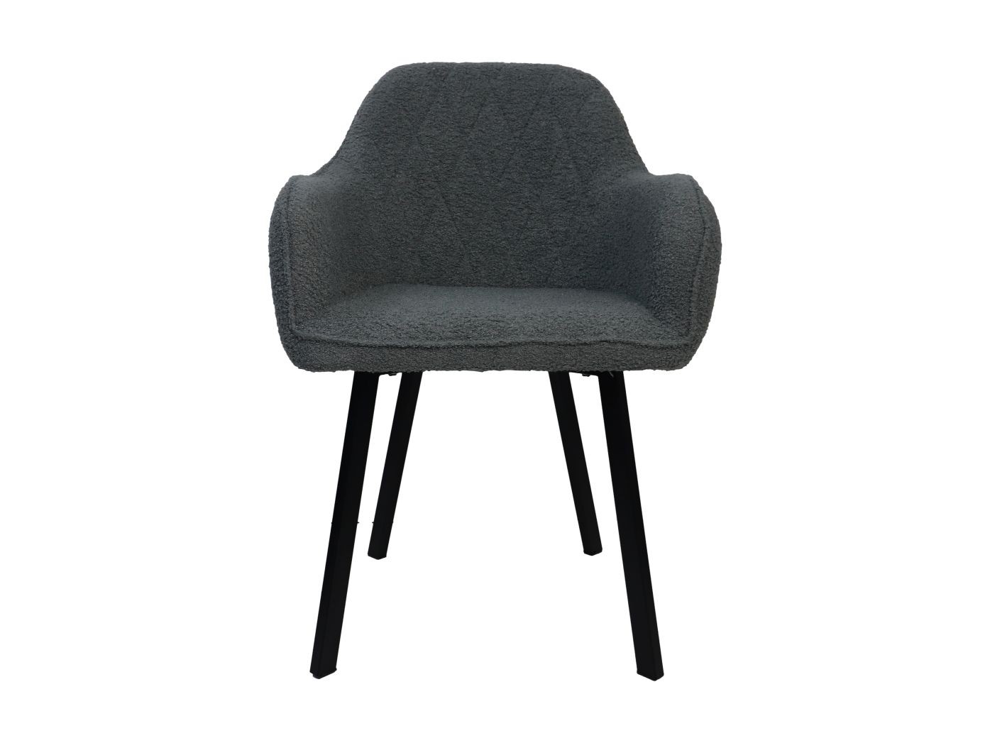 2x Demi Esszimmerstuhl Textil Metall Grau