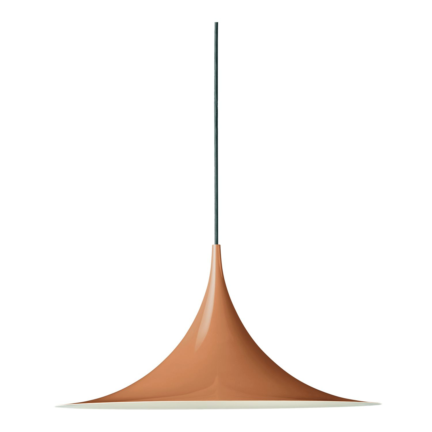 Semi Pendant Pendelleuchte Metall Orange Ø47cm