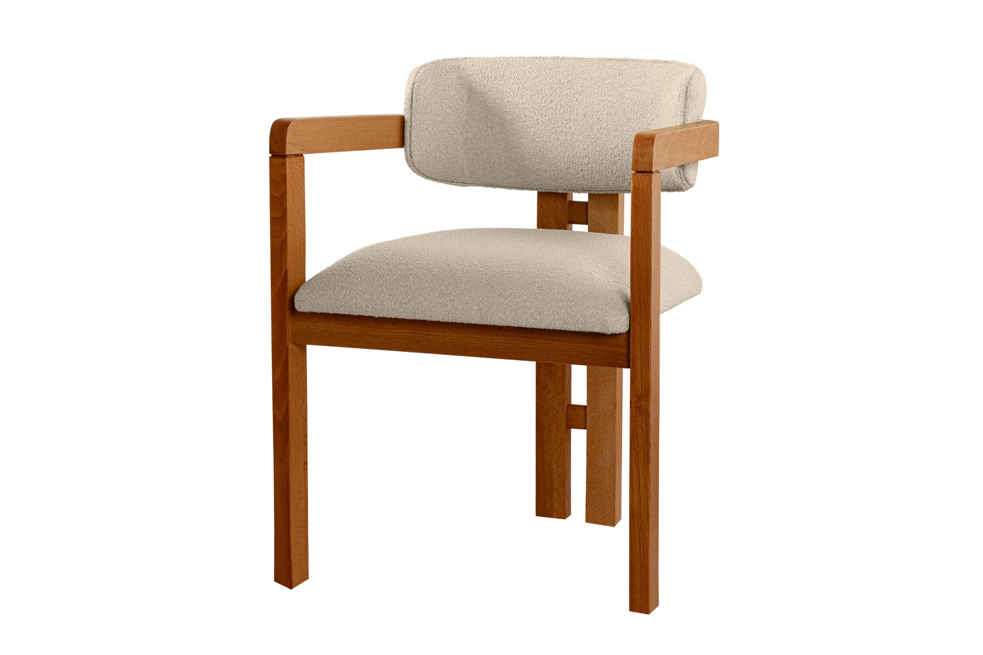 Mistral Armchair Wood Veneer Cream White