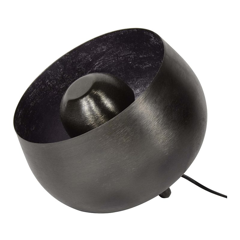 Tischleuchte Metall Schwarz Nickel