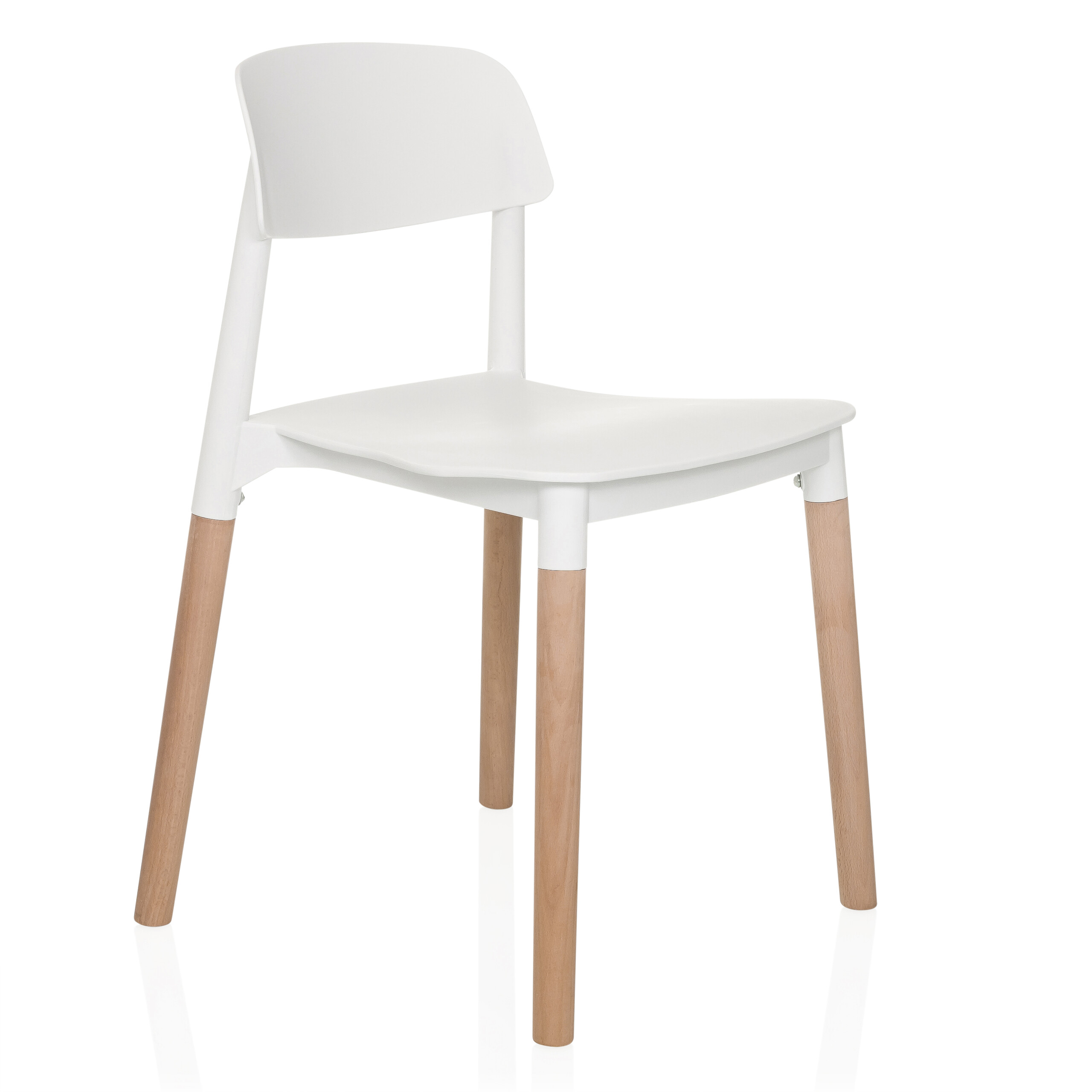 Dining chair / Visitor chair SCANDI E white hjh LIVING