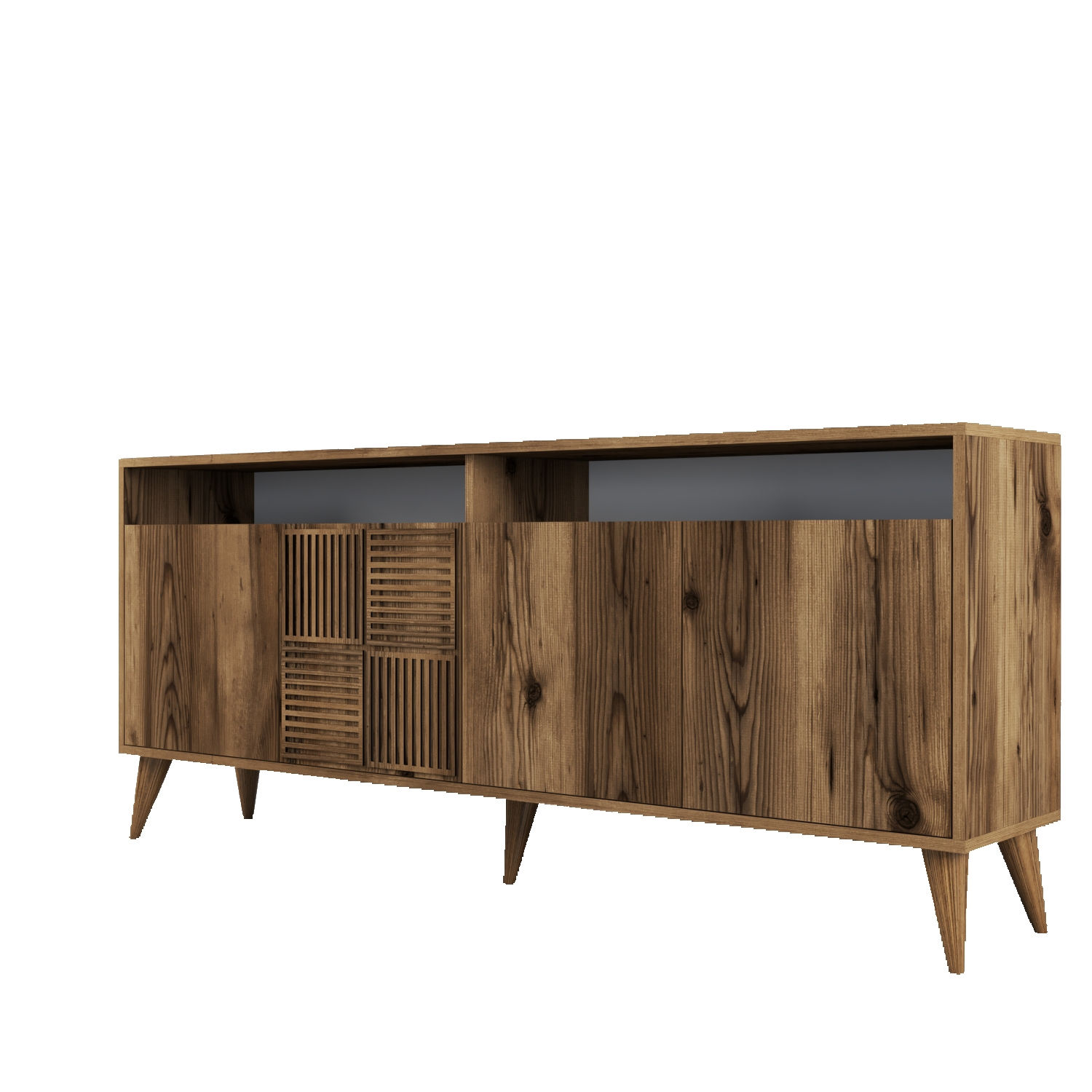 Milan Sideboard Walnussbraun 180cm