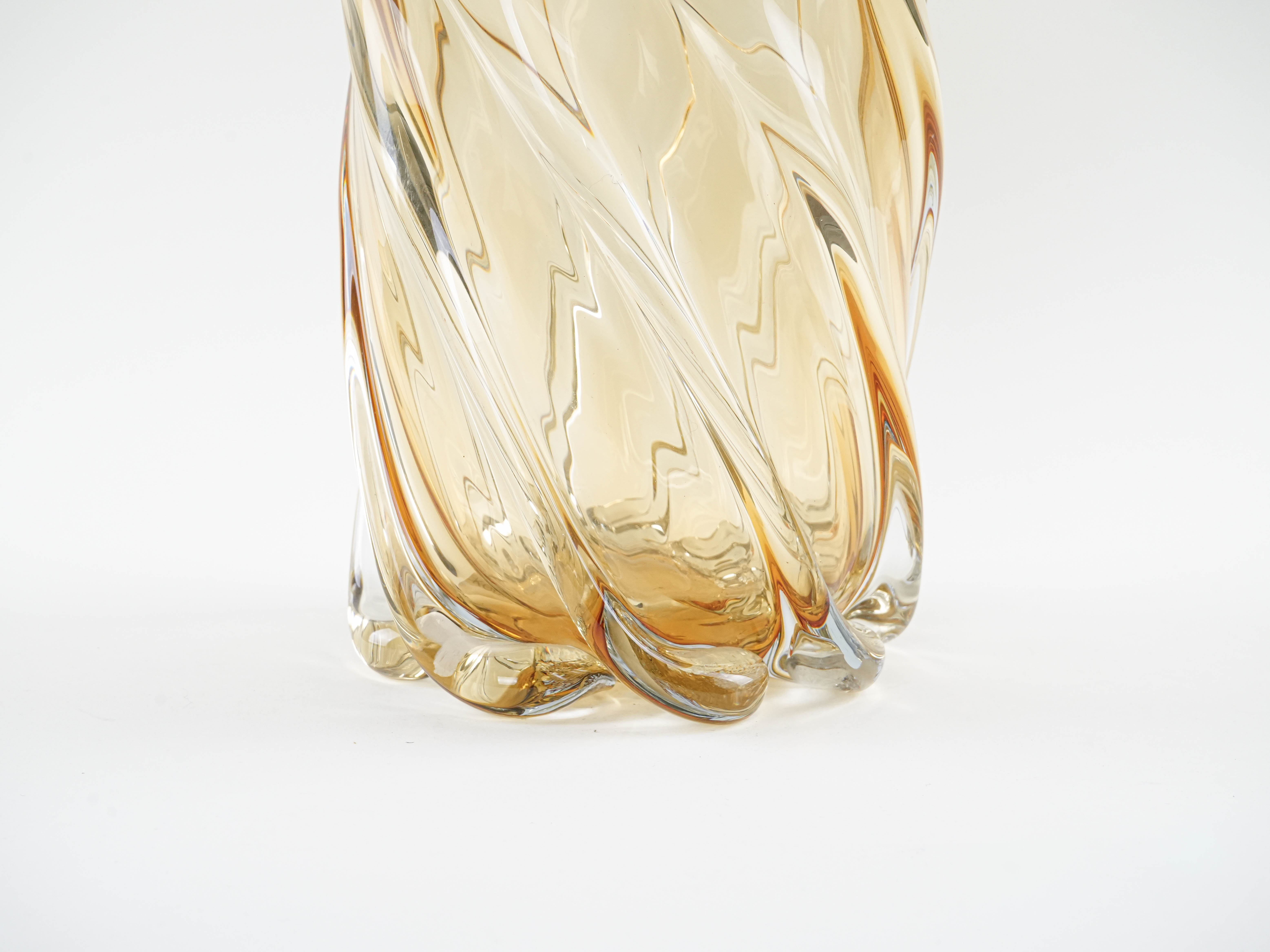 Decorative glass vase Yellow 1960s