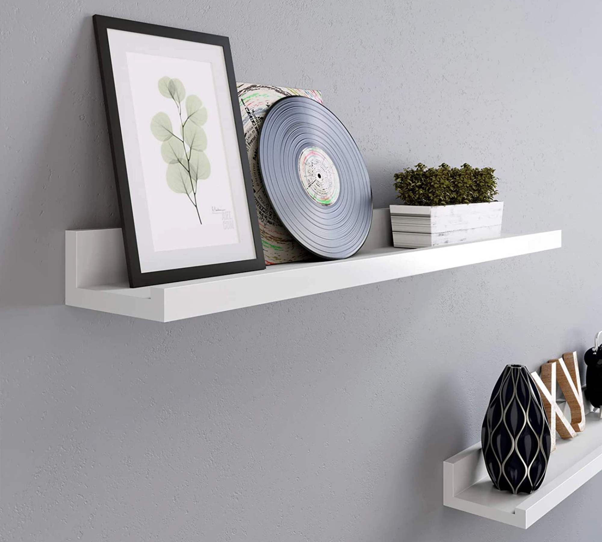 2x Wall shelf Stains White