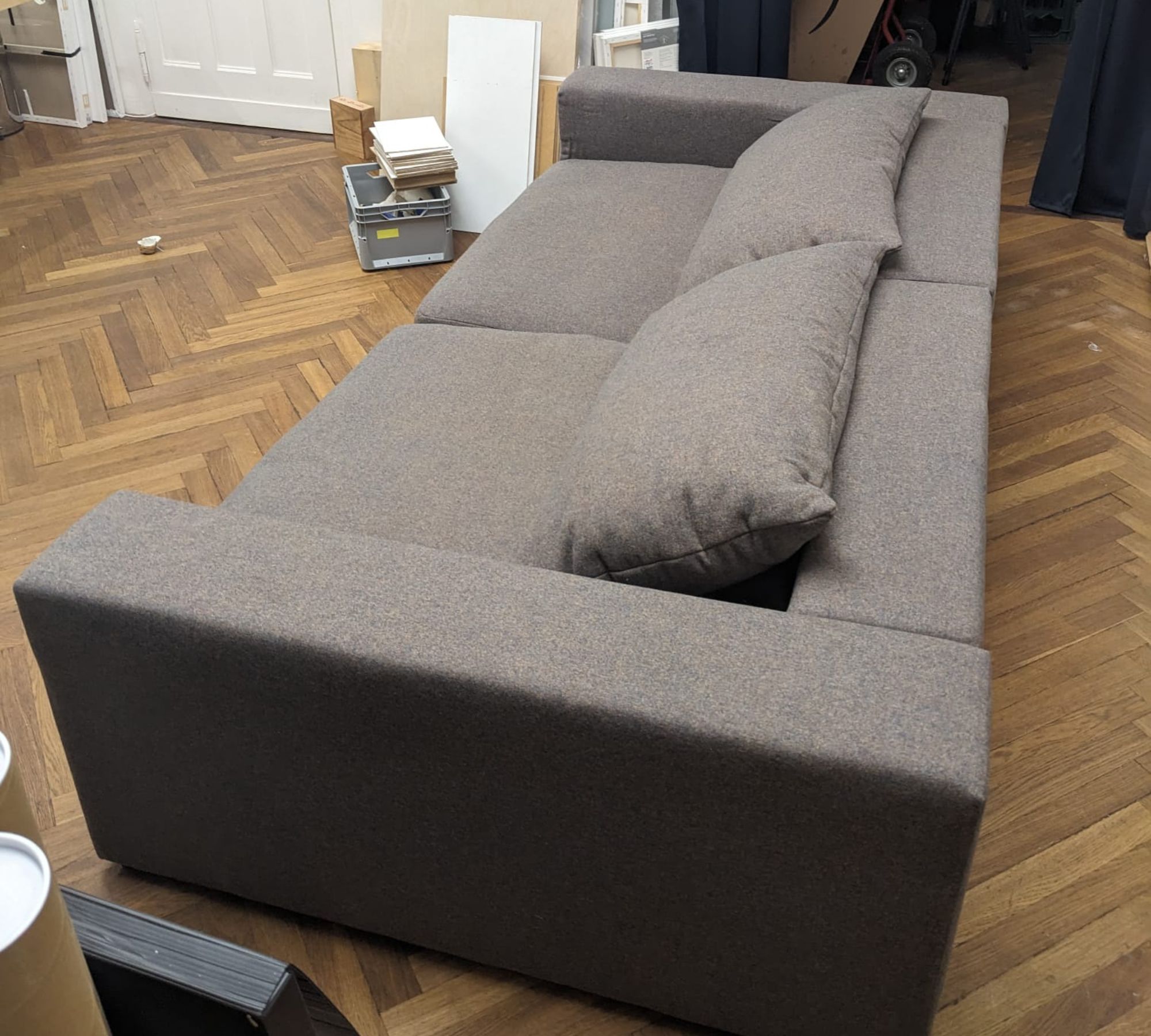Flayr Sofa 2-Sitzer Wolle Orangepetrol