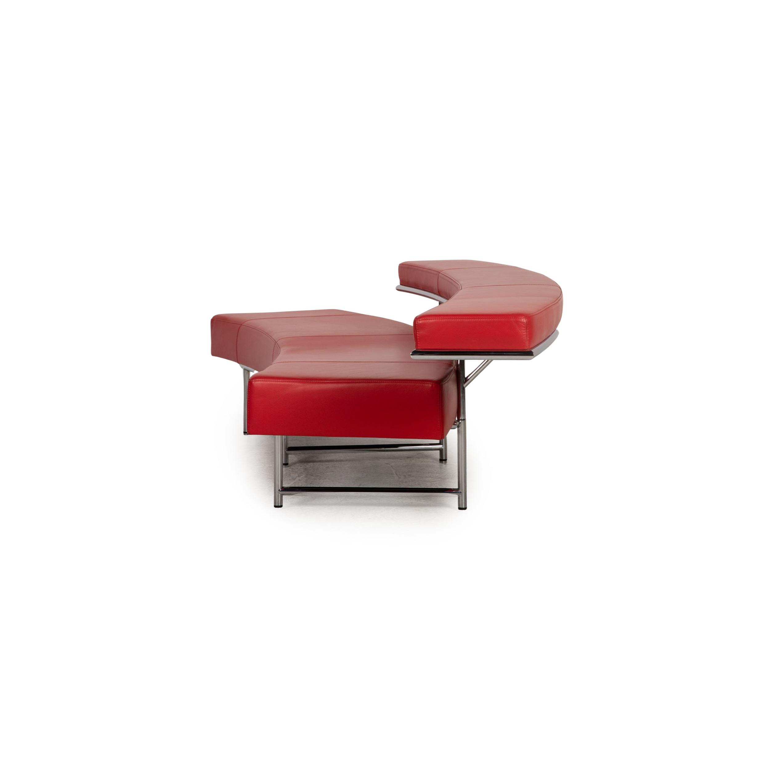 Monte Carlo Sofa 4-Sitzer by Eileen Gray Leder Rot