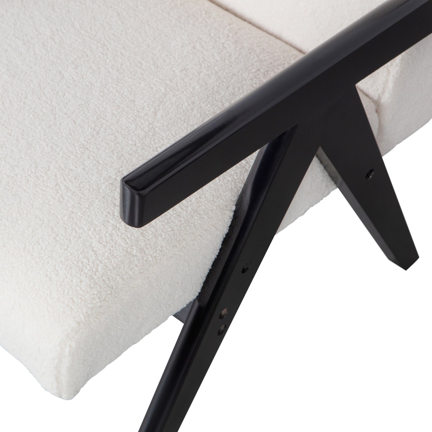 Lowie Sessel Creme Schwarz
