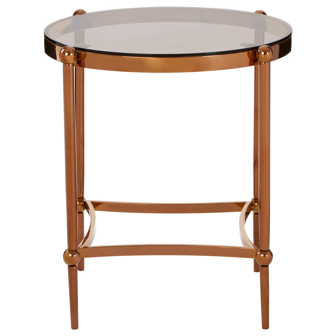 Forli Rounder Side Table Iron Rose Gold