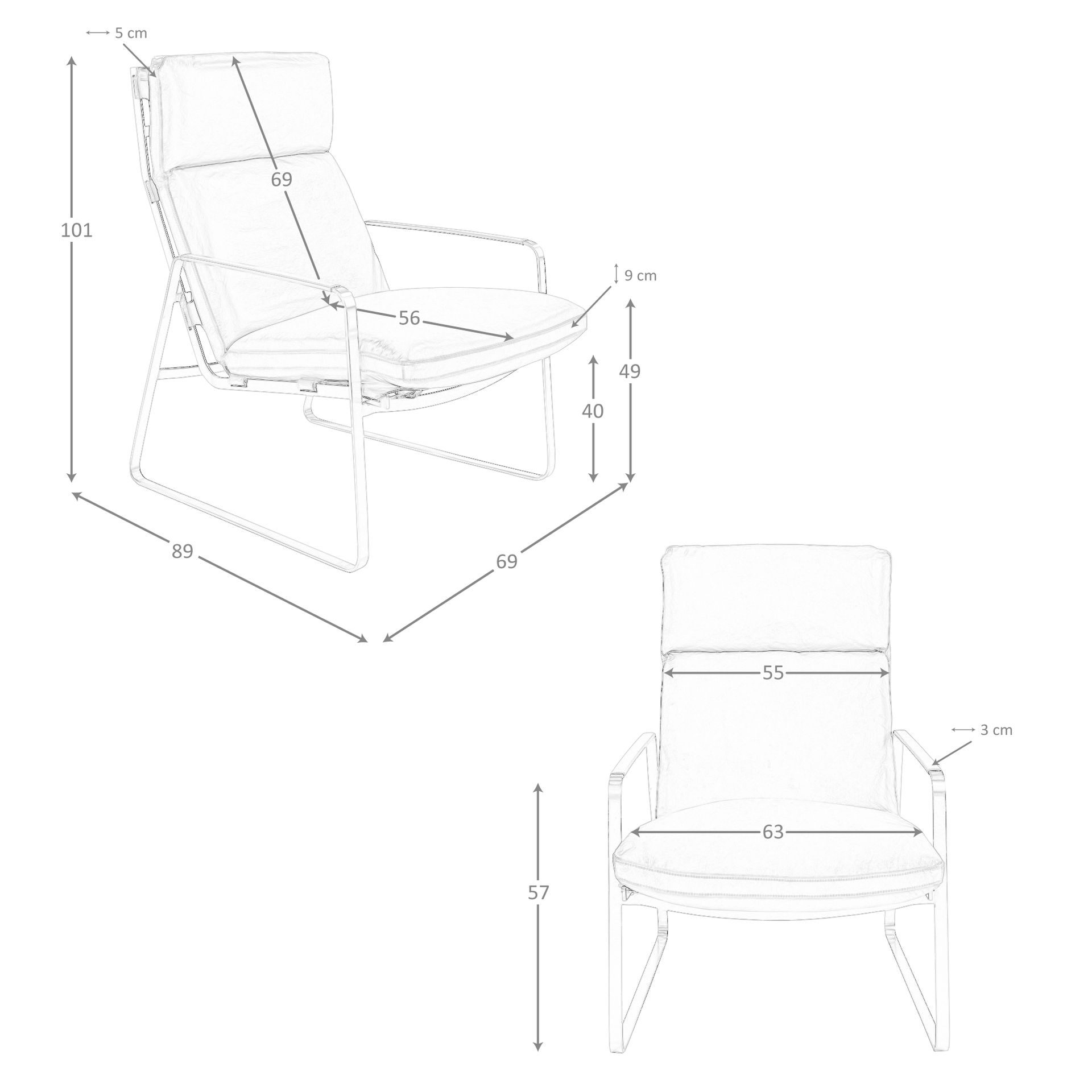 Kamelleder-Sessel 5170