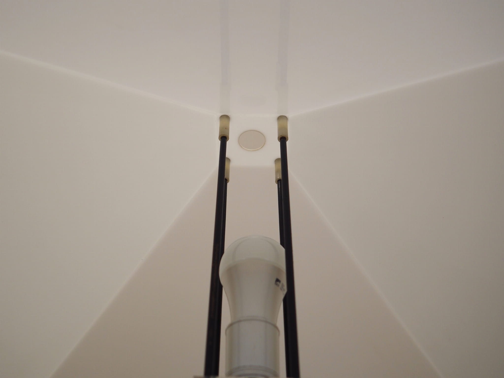 Table lamp Plastic Metal White 1970s