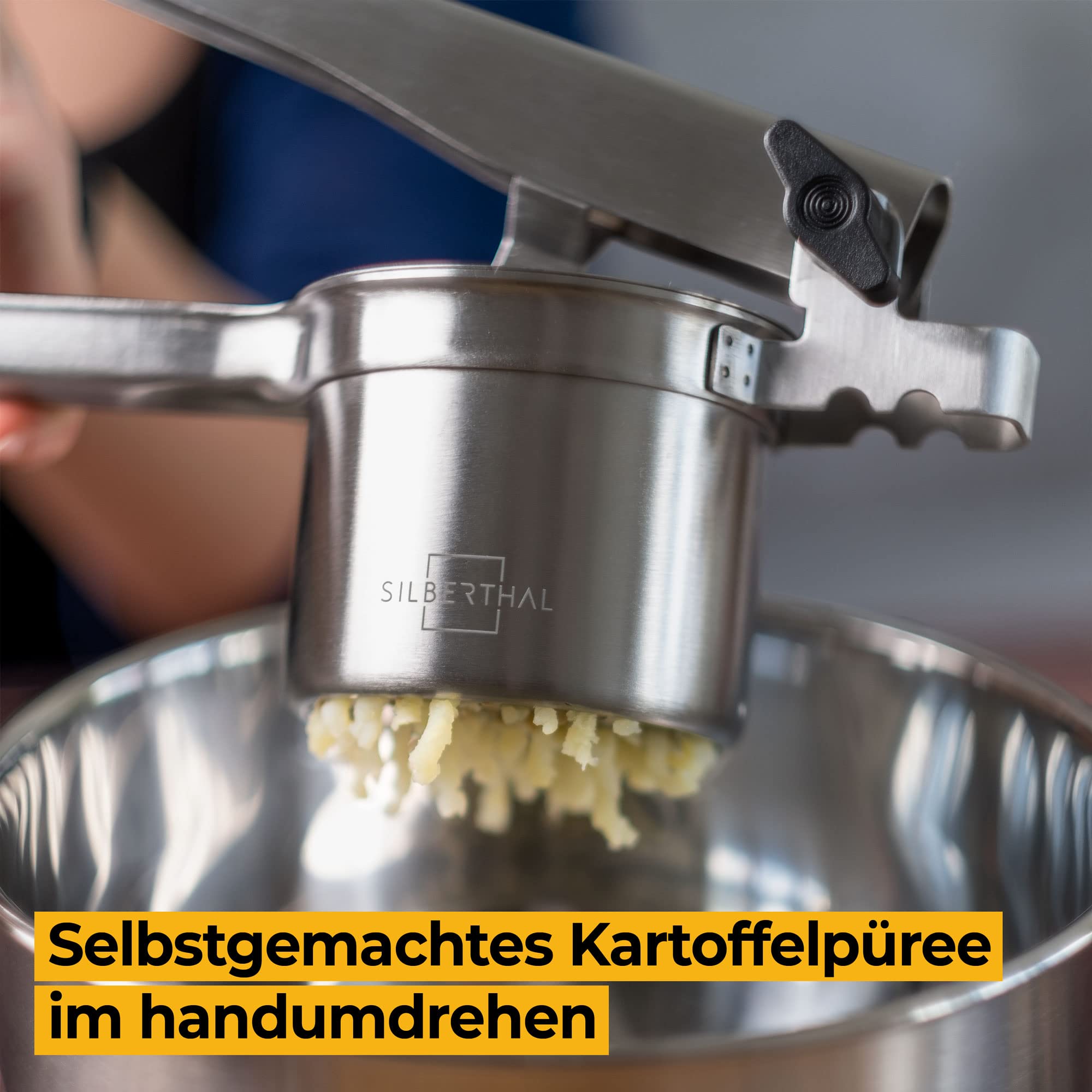 Kartoffelpresse Edelstahl Silber