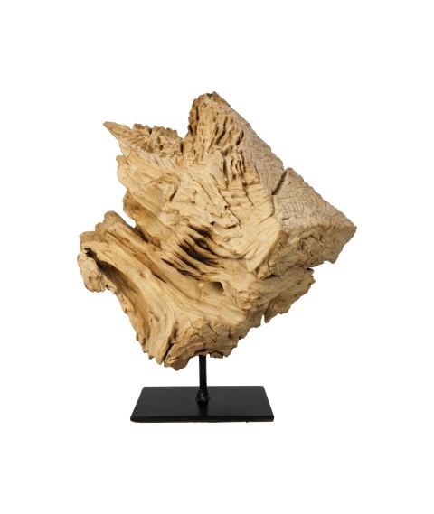 Skulptur Erosi-Holz mit Standfuß Natur