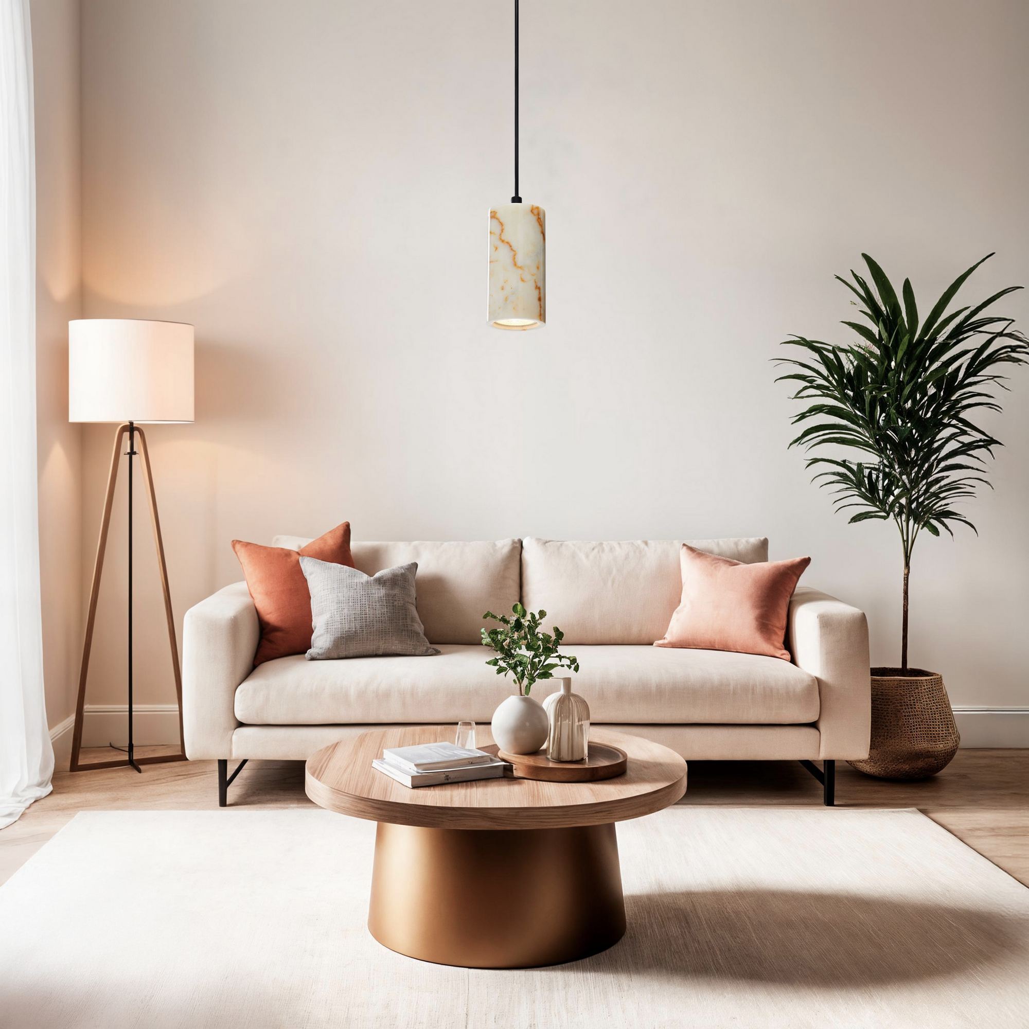 Papy-Perme Pendant Light Marble Natural