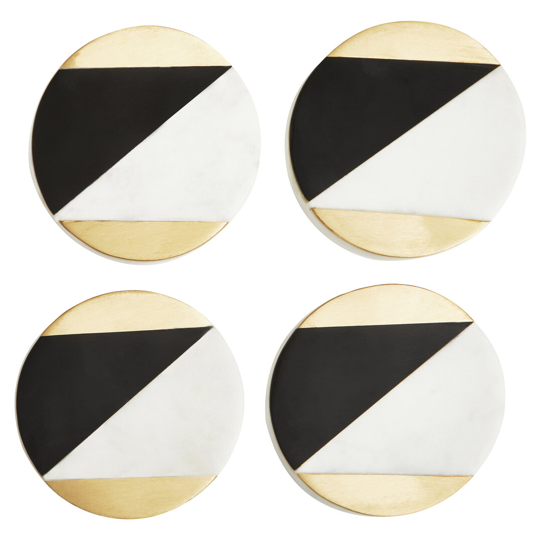 4x Kira Grey Marble Untersetzer
