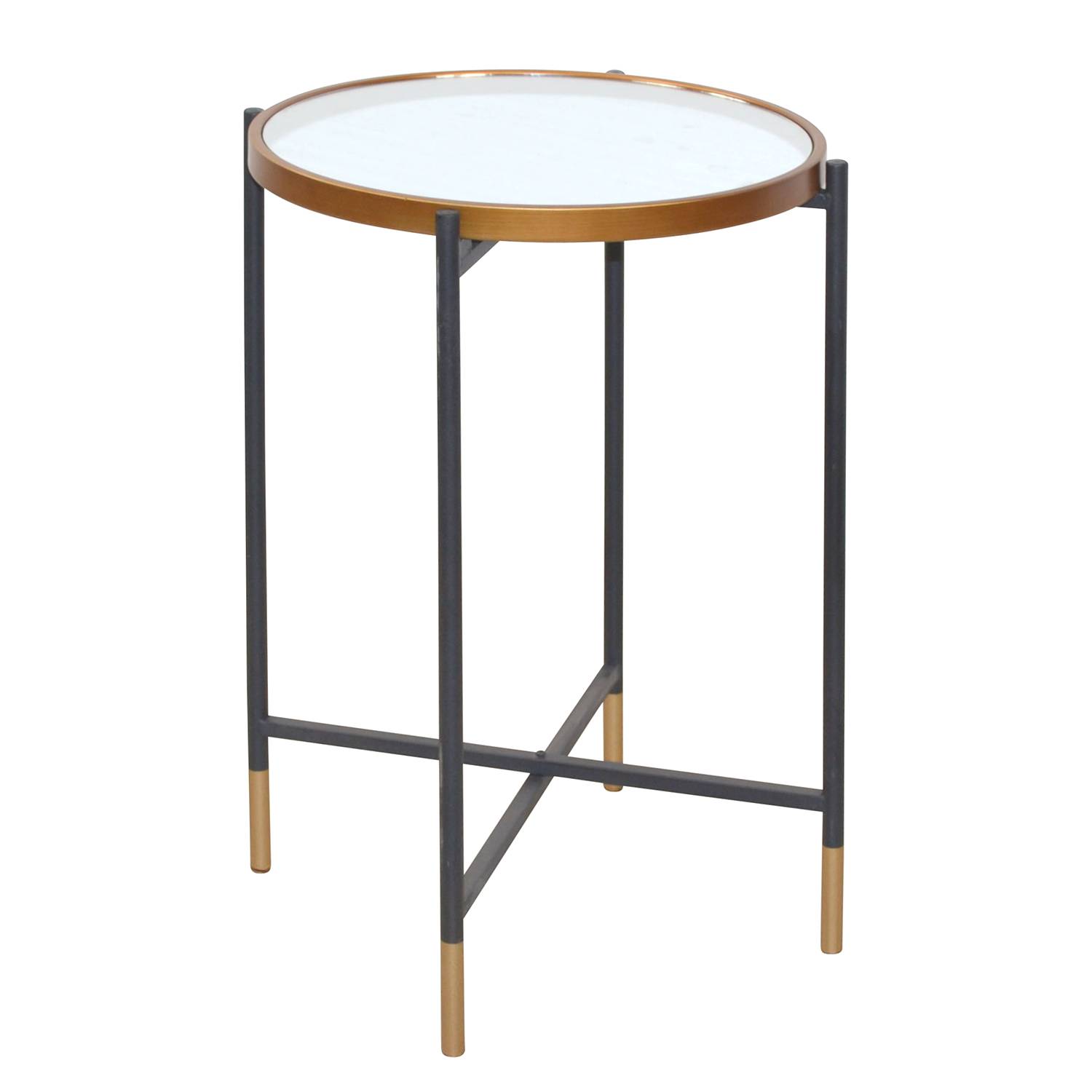 Monaco Beistelltisch Glas Metall 40cm