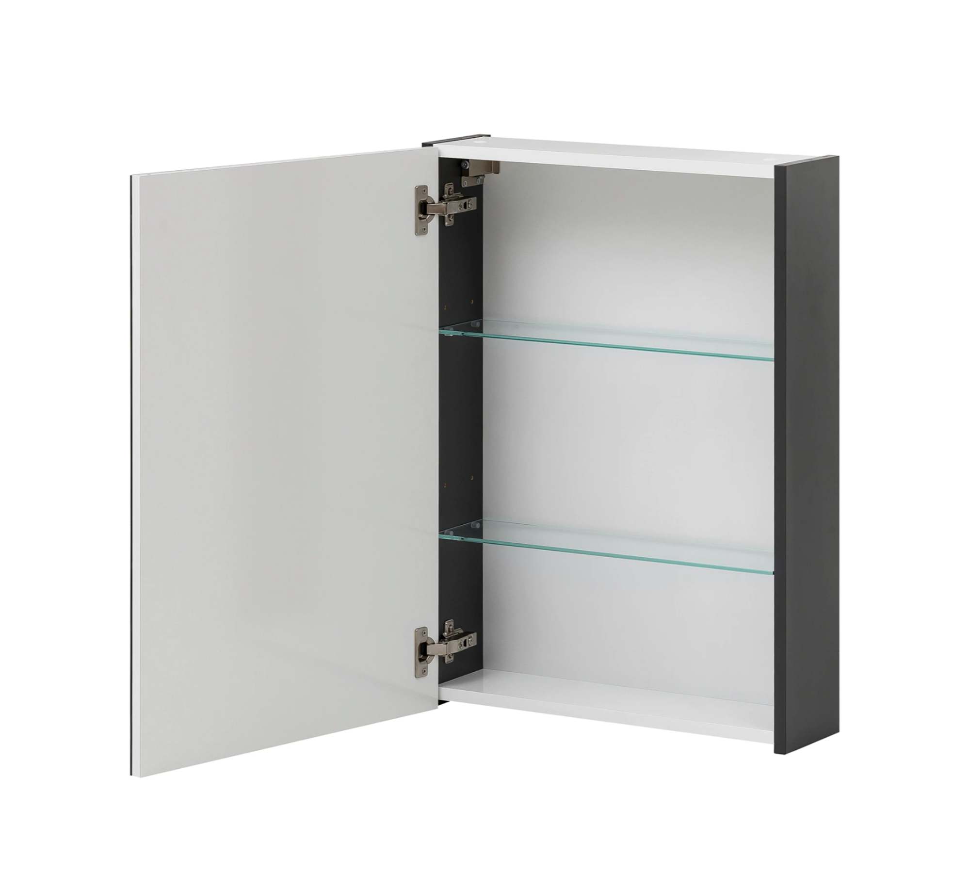 Spiegelschrank Holz Anthrazit