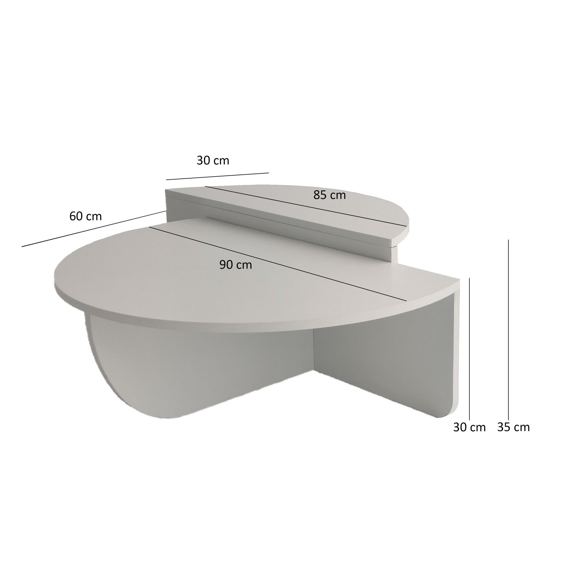 Podium Coffee Table White