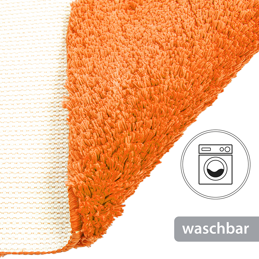 2x Badematten-Set Microfaser Orange