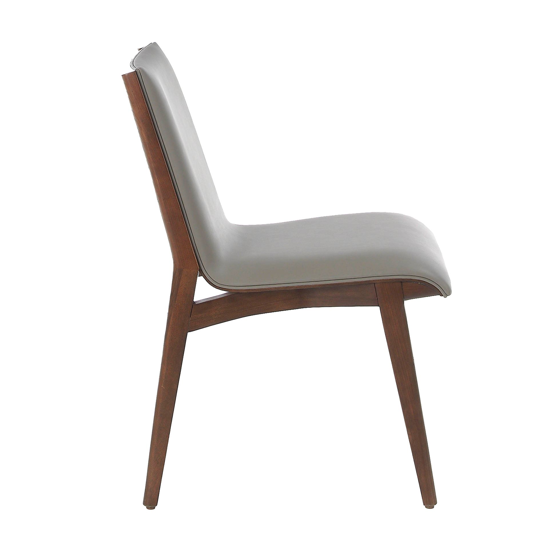 Dining chair faux leather grey