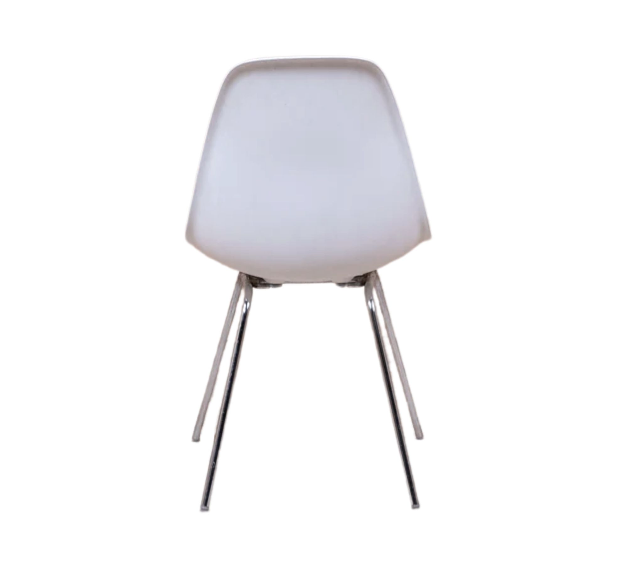 Eames DSX Plastic Side Chair mit Kissen Weiß