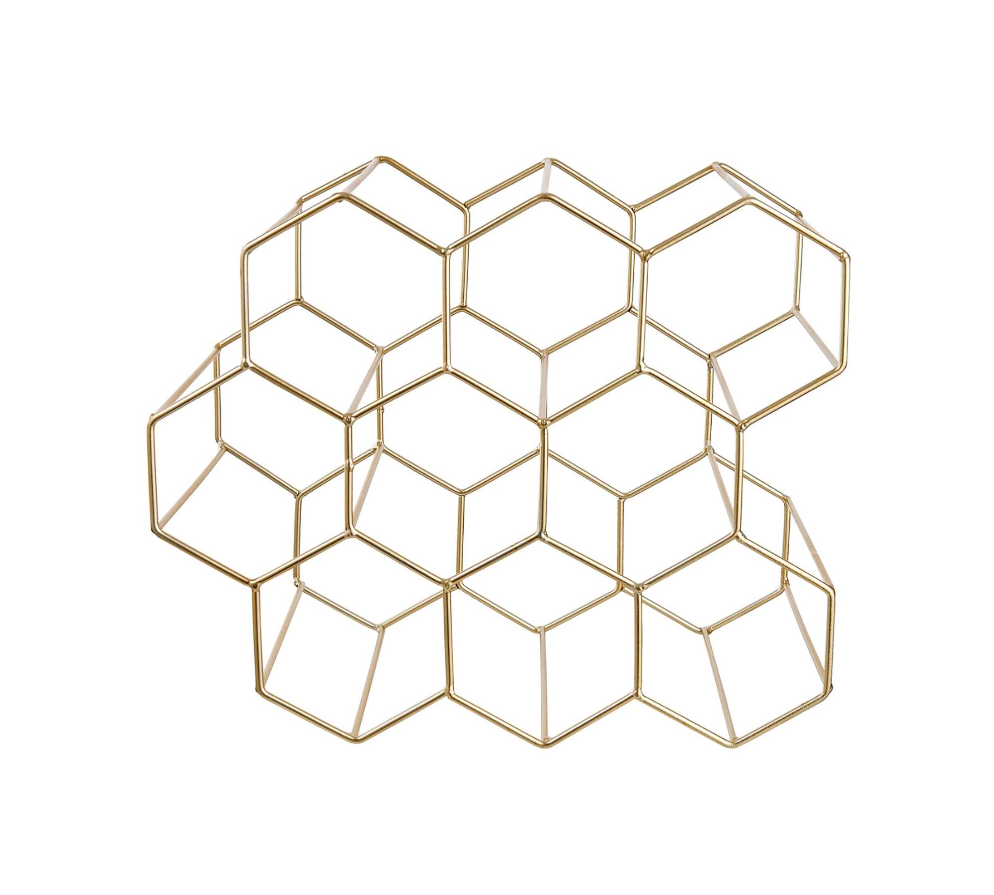 Weinregal Metall Gold