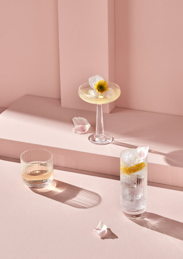 Cocktail Glass Big Top Set of 6 Glass Transparent