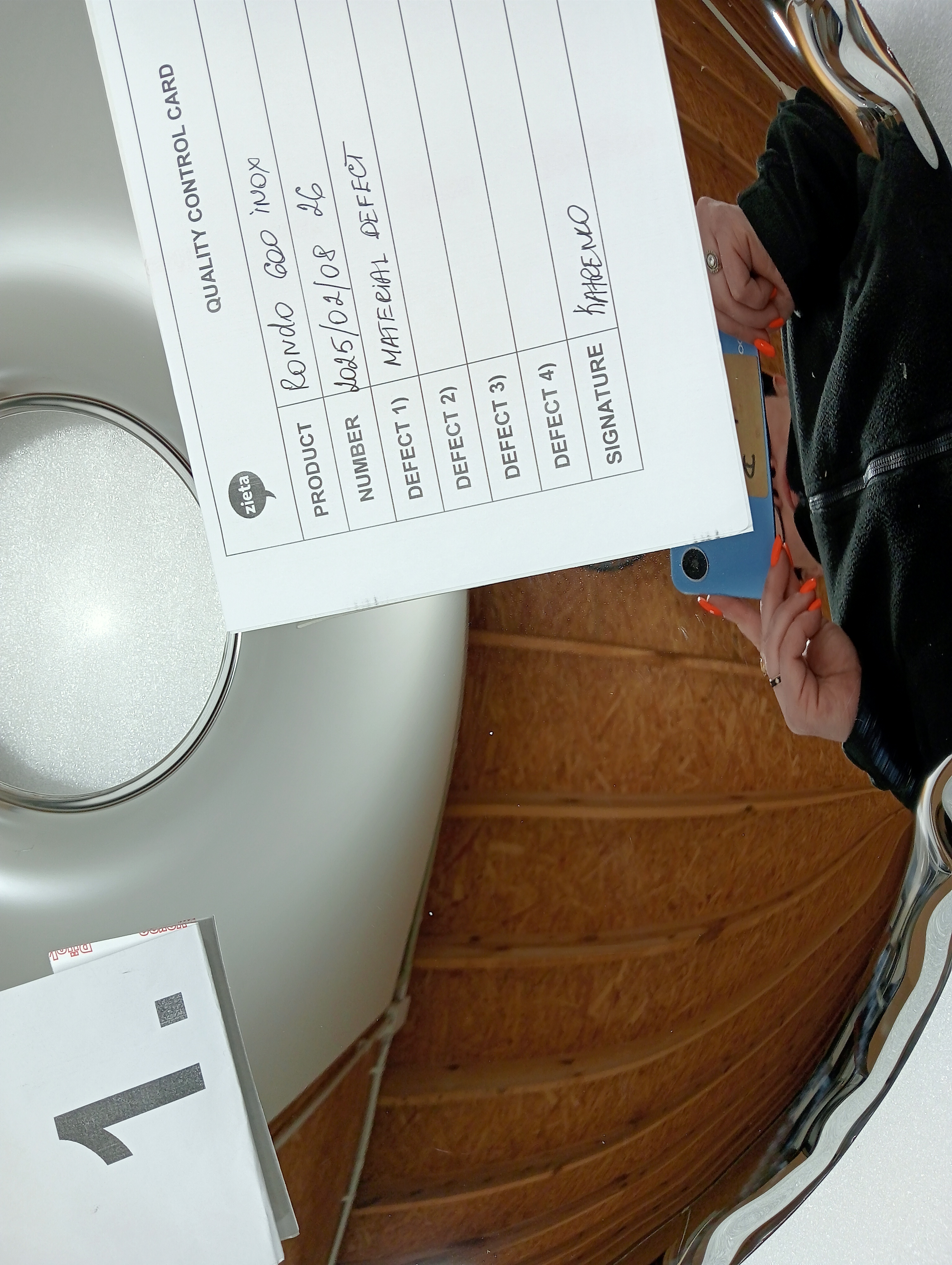 Rondo Spiegel 600 Edelstahl Inox Poliert Silber