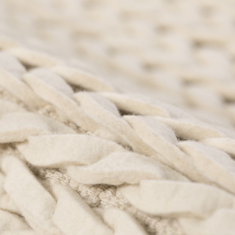 Linea Teppich Wolle Creme 120 x 170 cm