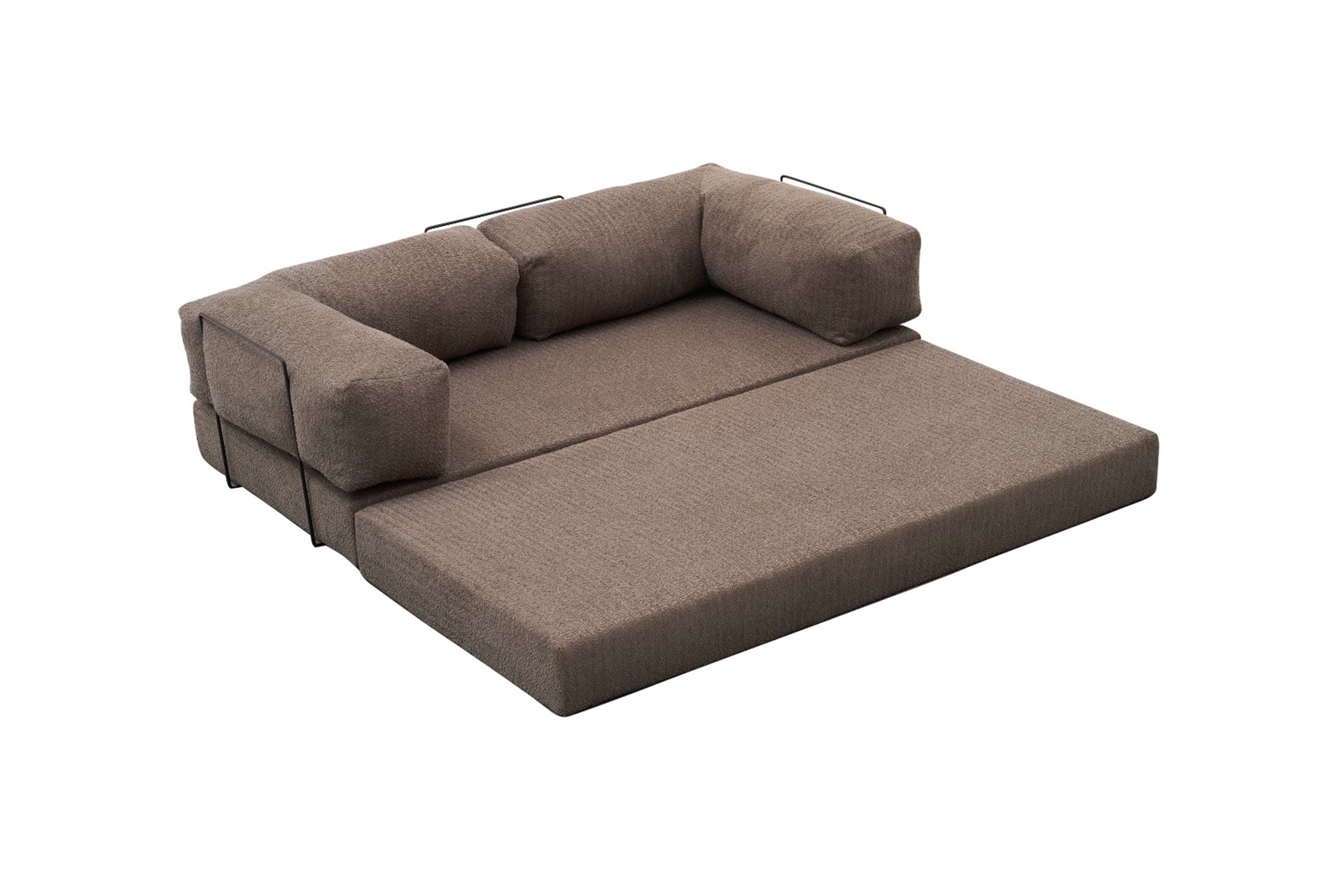 Comfort Schlafsofa 2-Sitzer Grau