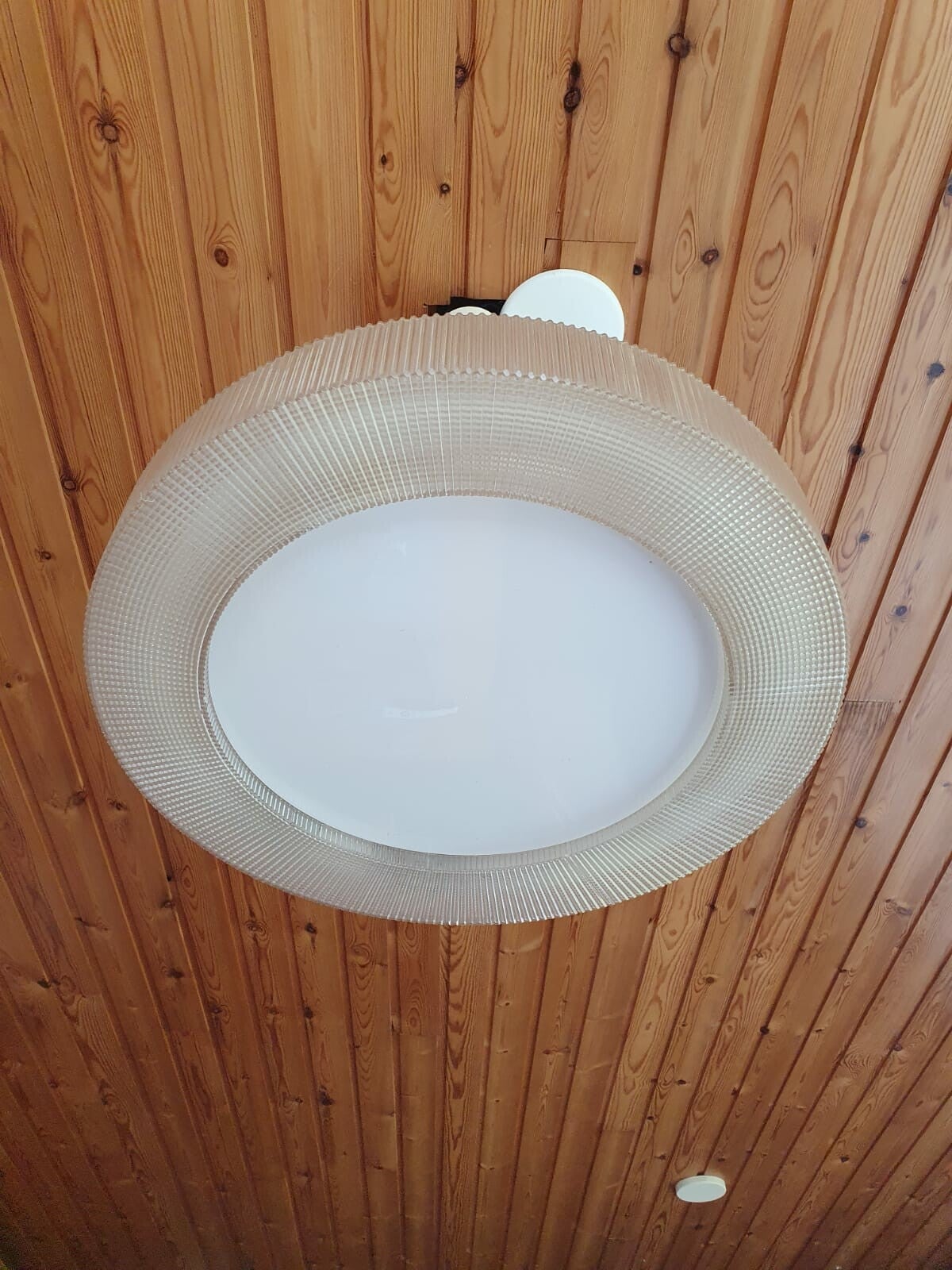 Vintage Lampe Kunststoff Weiß