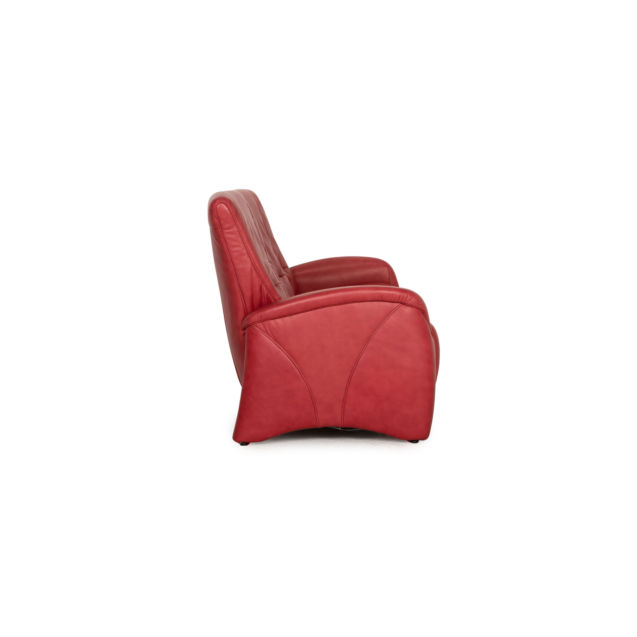 Himolla Sofa Leder 3-Sitzer Rot