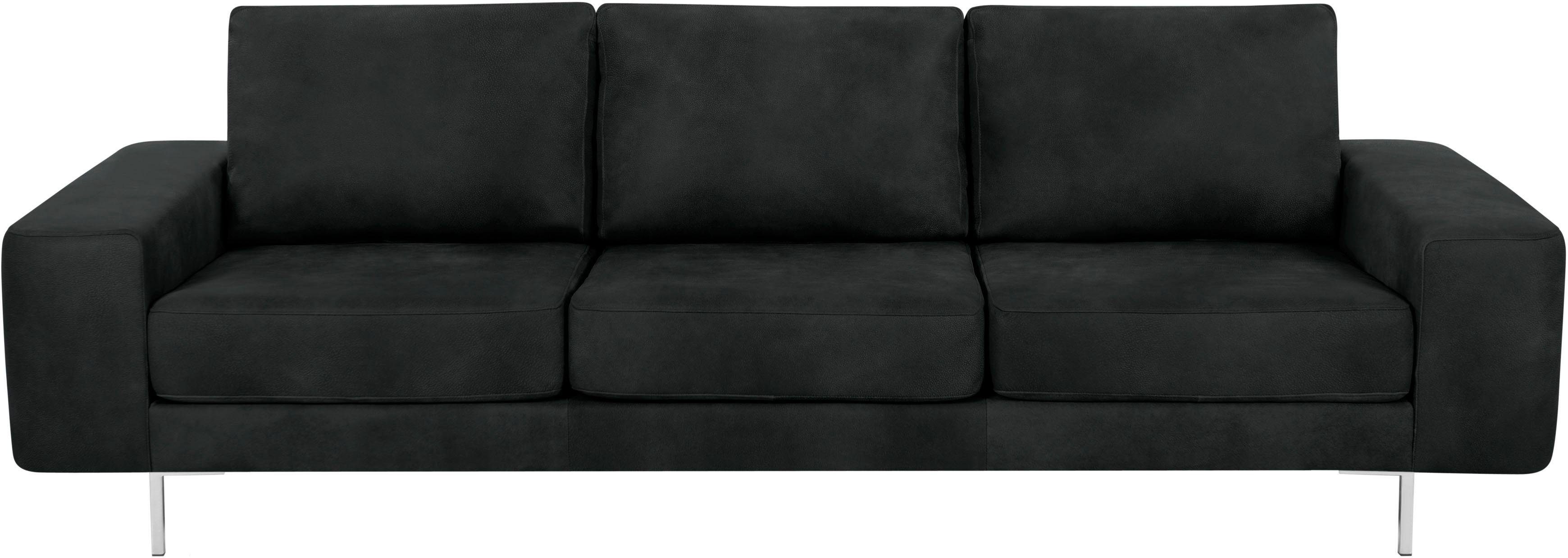 Lexgaard Sofa 3-Sitzer Rustico-Leder Metall Dunkelbraun