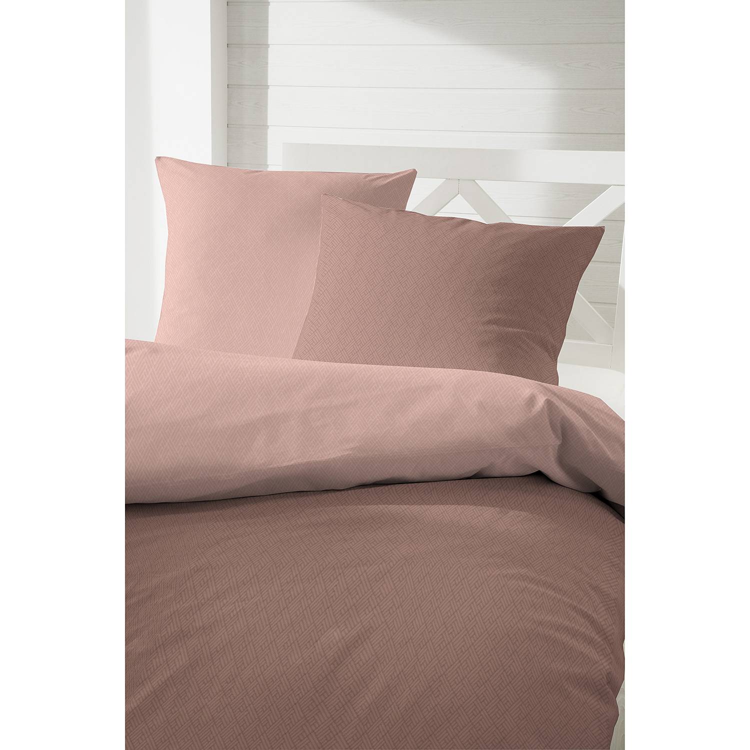 Uni-Kat Bettwäsche Flanell Braun 135x200cm Kissen 80x80cm