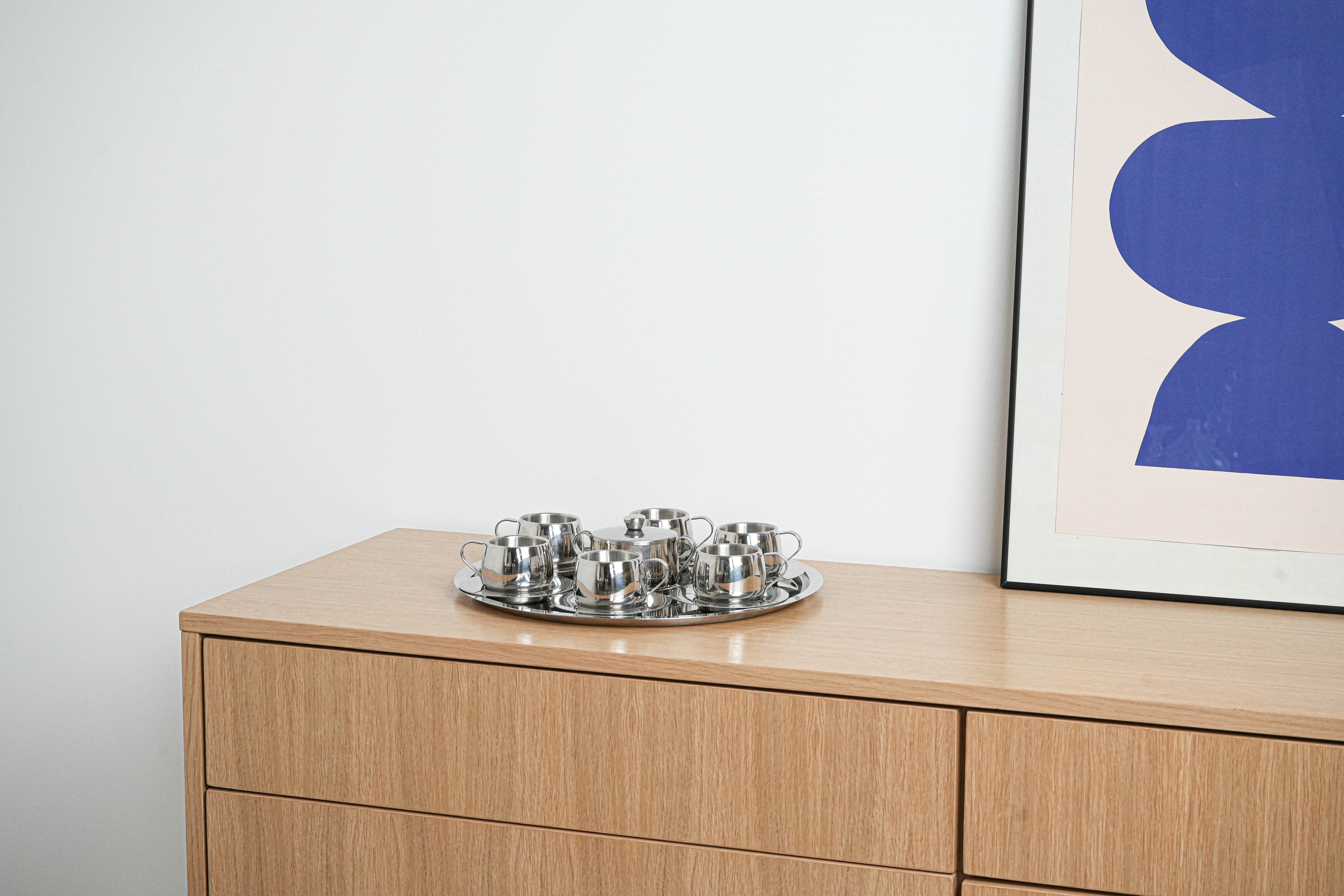 Coffee service stainless steel silver 1980s