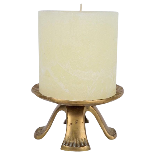 Vintage Kerzenständer Messing Metall Gold  1960er Jahre