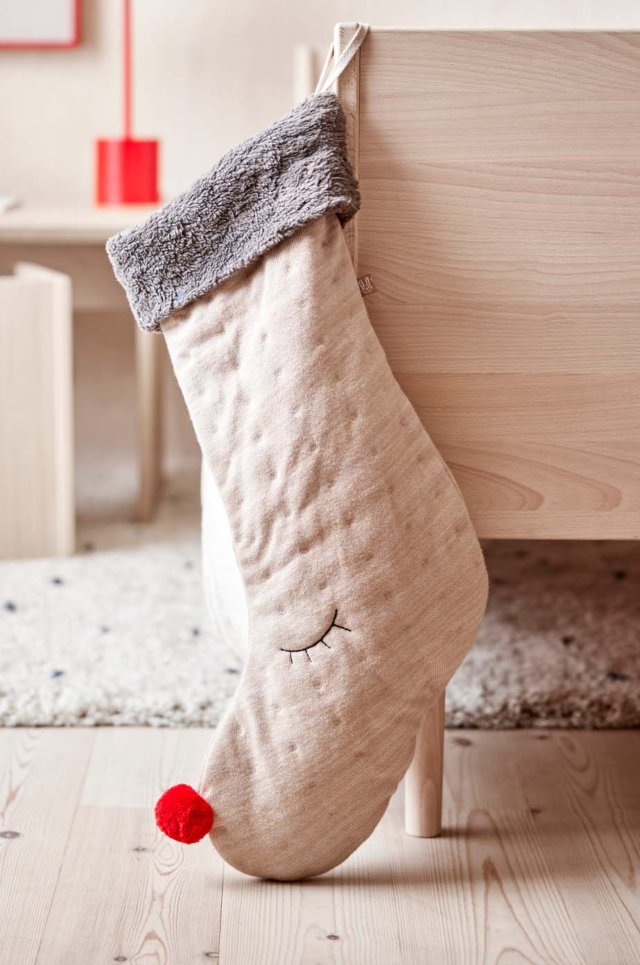 Rudolf Weihnachtsstrumpf Baumwolle Mehrfarbig