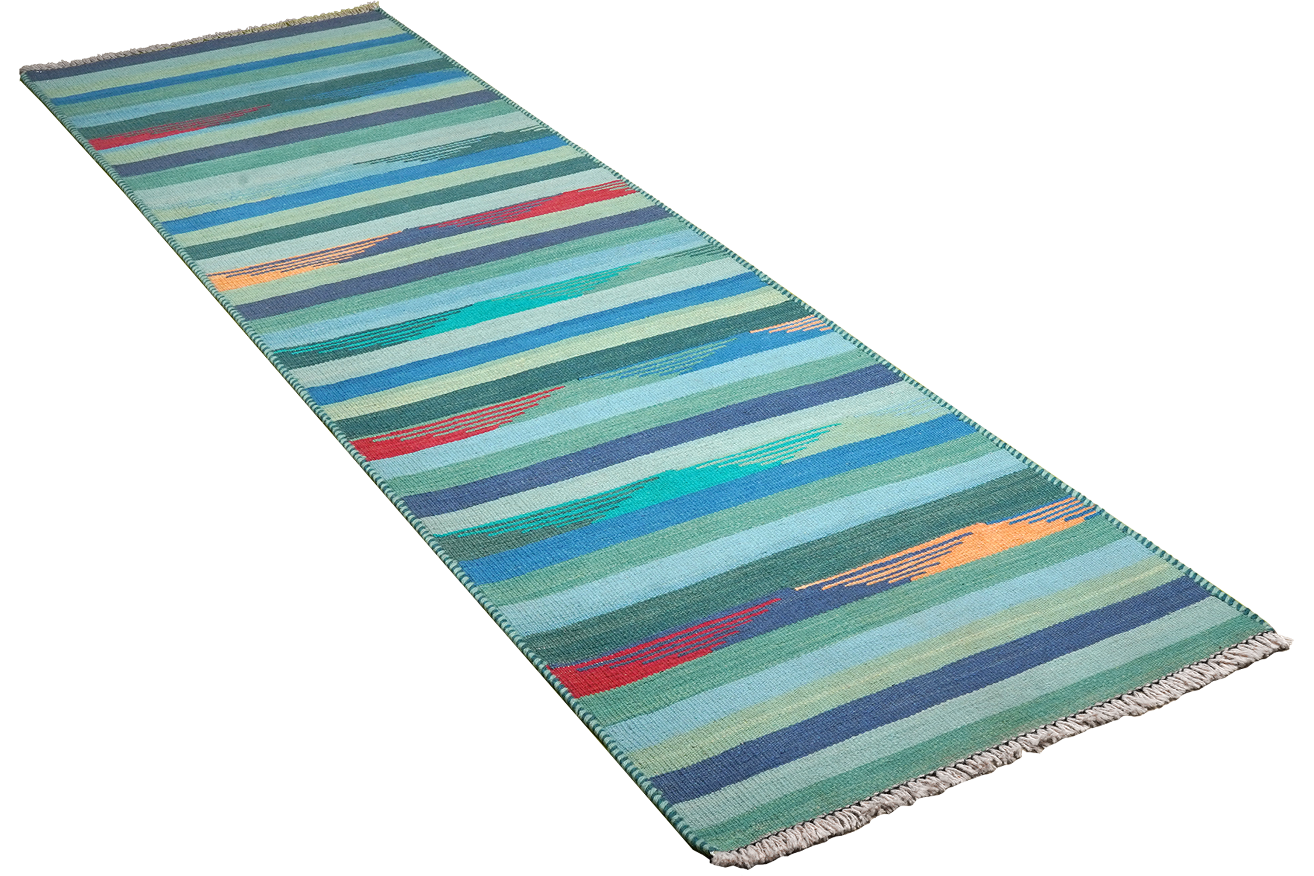 Kilim Gashgai Teppich Blau