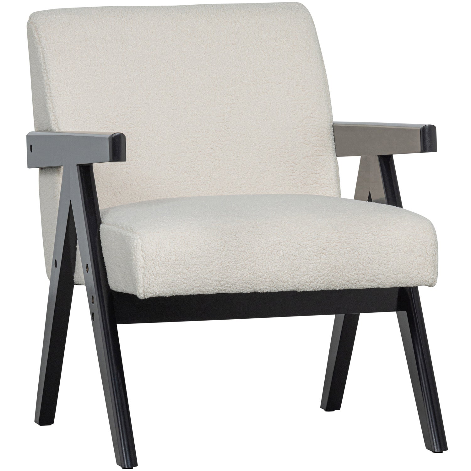 Lowie Sessel Creme Schwarz