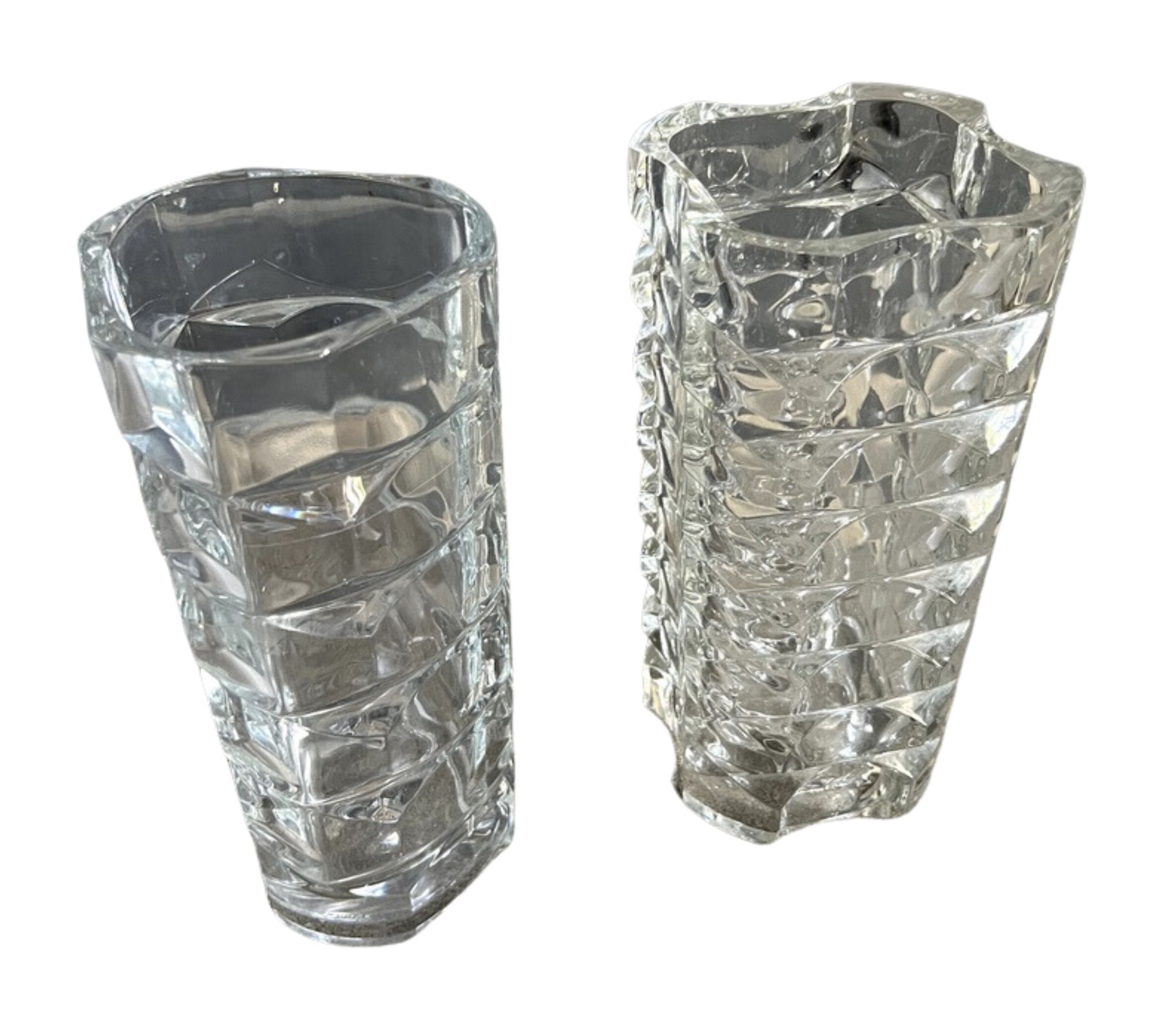 2x Vintage Vase Made in France Kristallglas