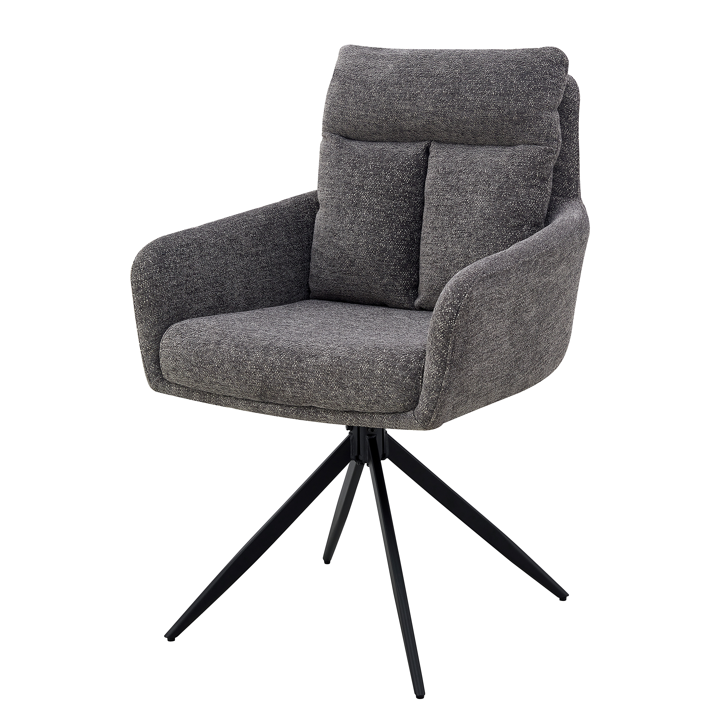 LOBBS Drehbarer Armlehnenstuhl 2er-Set Grau