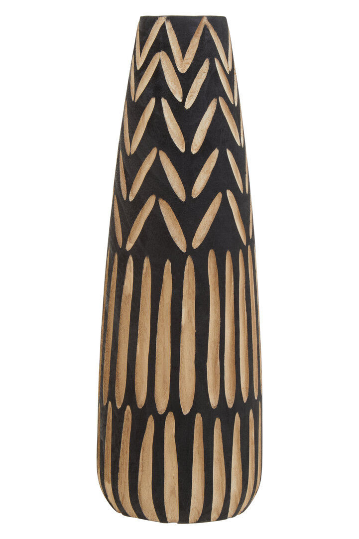 Arlo Grande Vaso Legno Nero Marrone