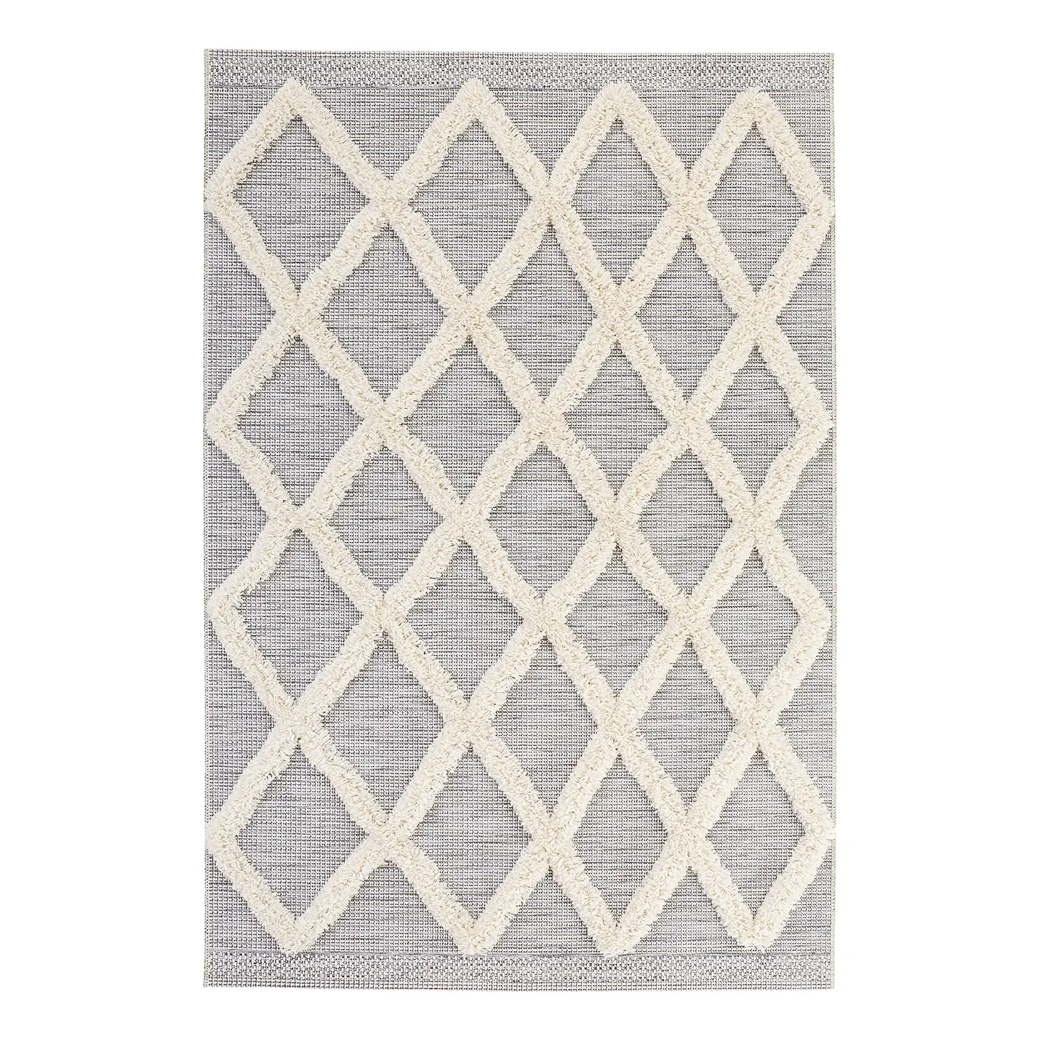 Ayoun In-/Outdoorteppich Hellgrau Creme