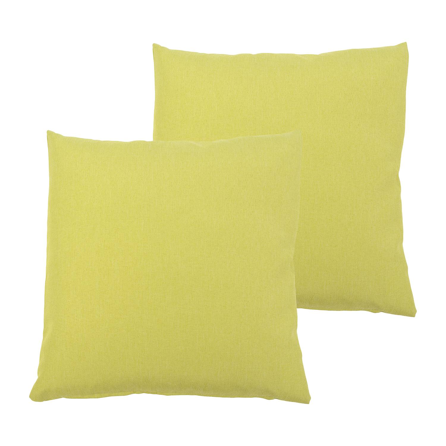 2x Milan Cushion Cover Synthetic Fibre Curry Yellow 40 x 40 cm