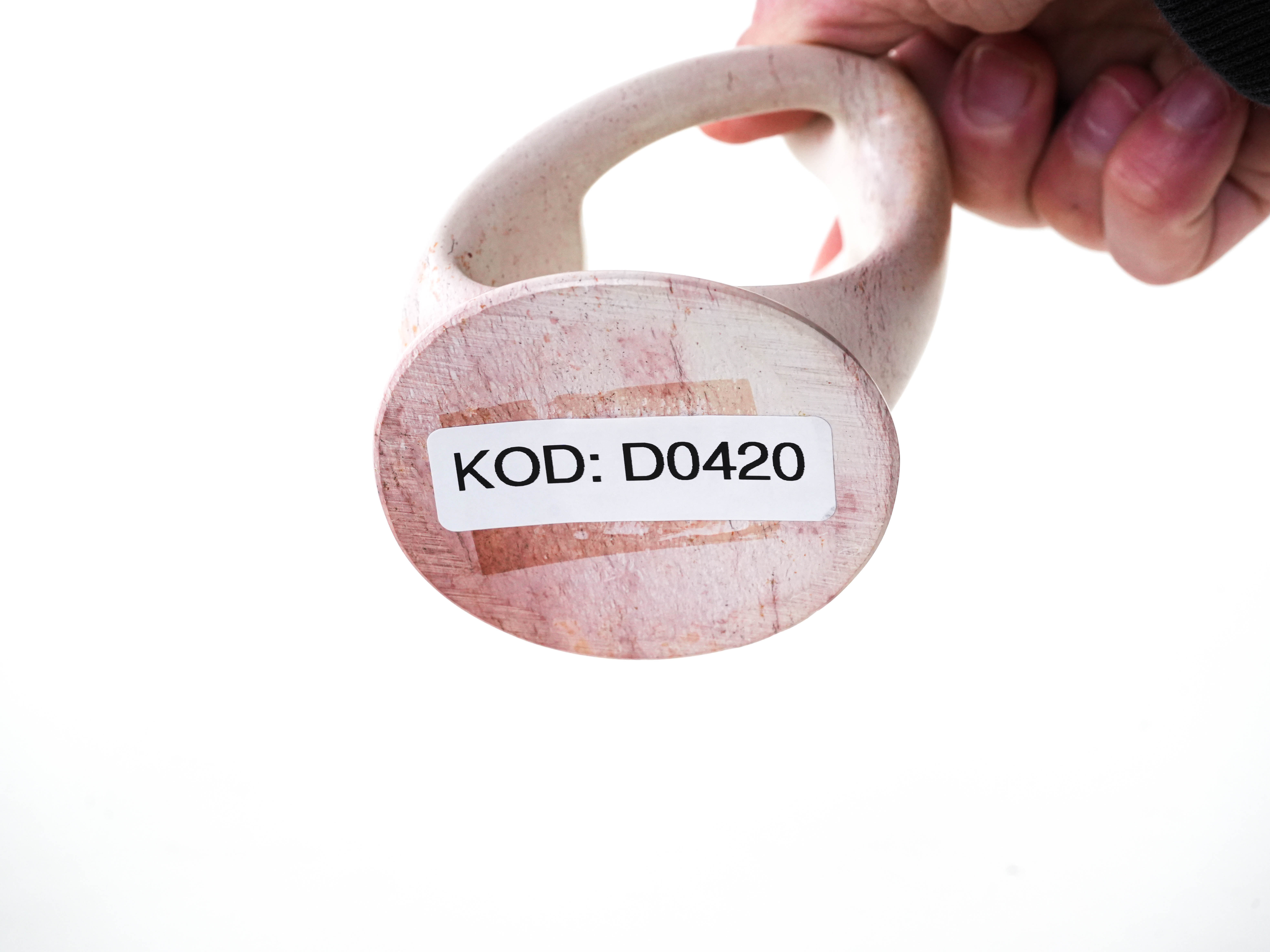 Abstrakte Skulptur Creme 1980er Jahre